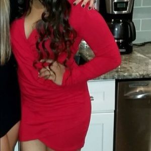 Red Body Con Dress